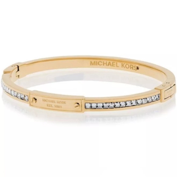 Michael Kors Authentic Gold Hinge Bracelet - Picture 1 of 5